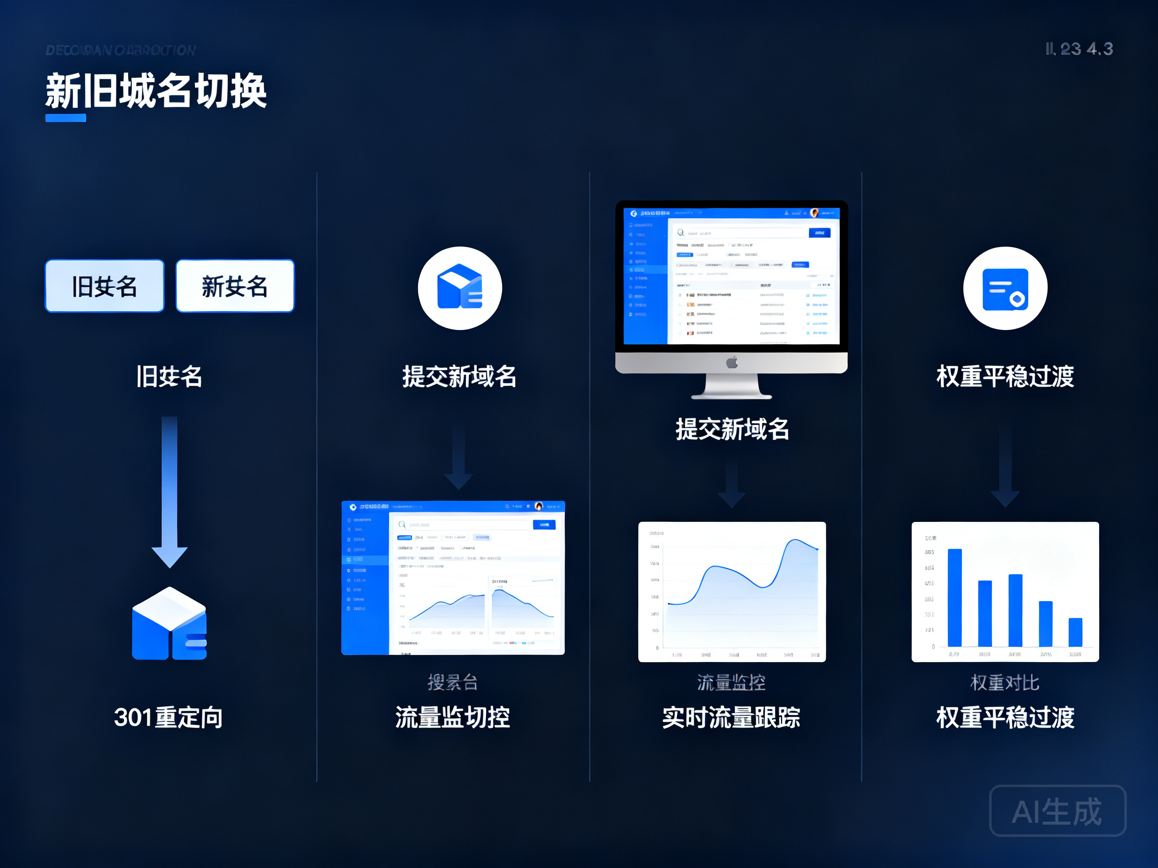 网站新旧域名切换时如何做好流量与权重的平稳衔接