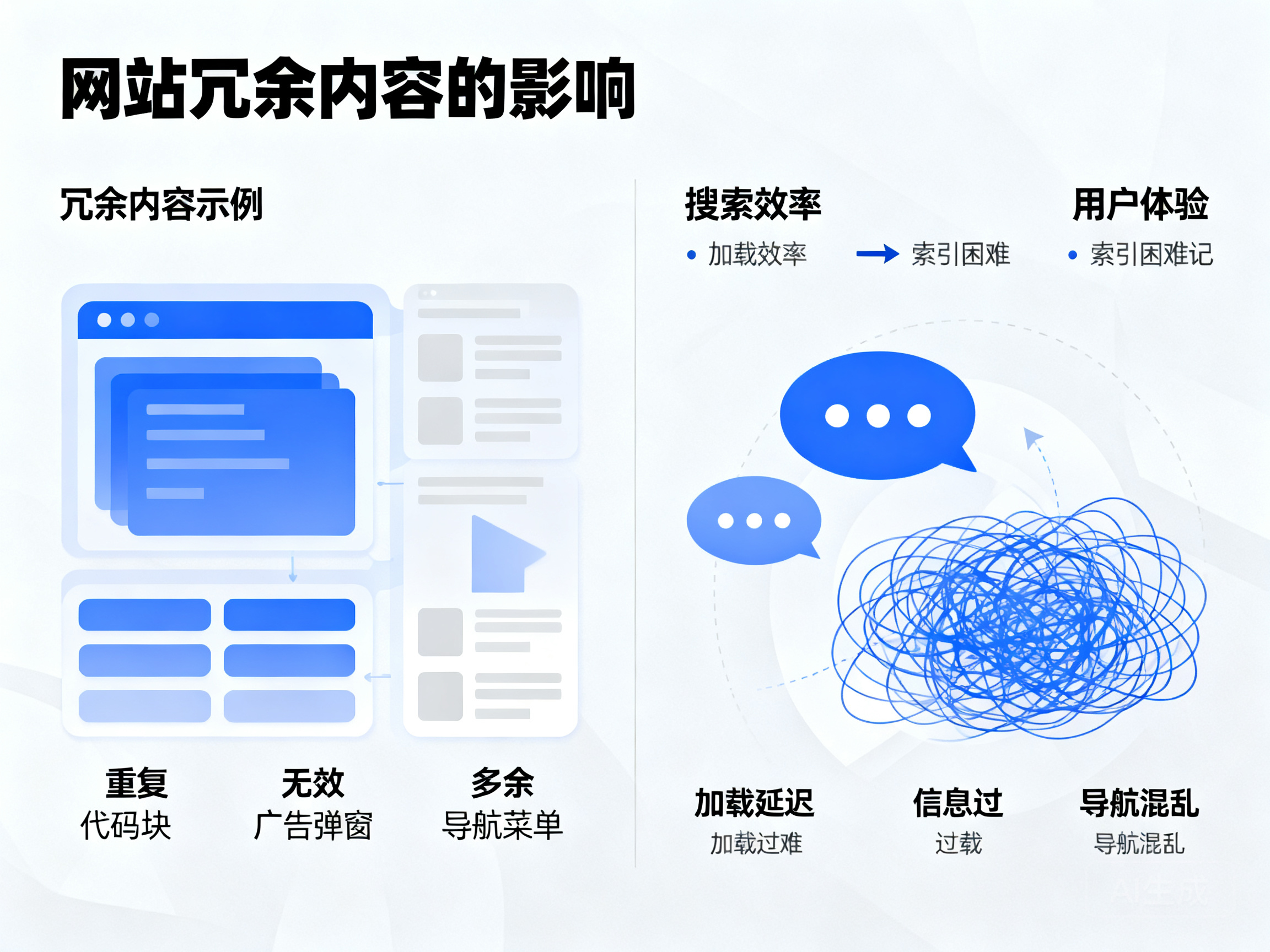 网站冗余内容如何影响搜索效率与用户体验
