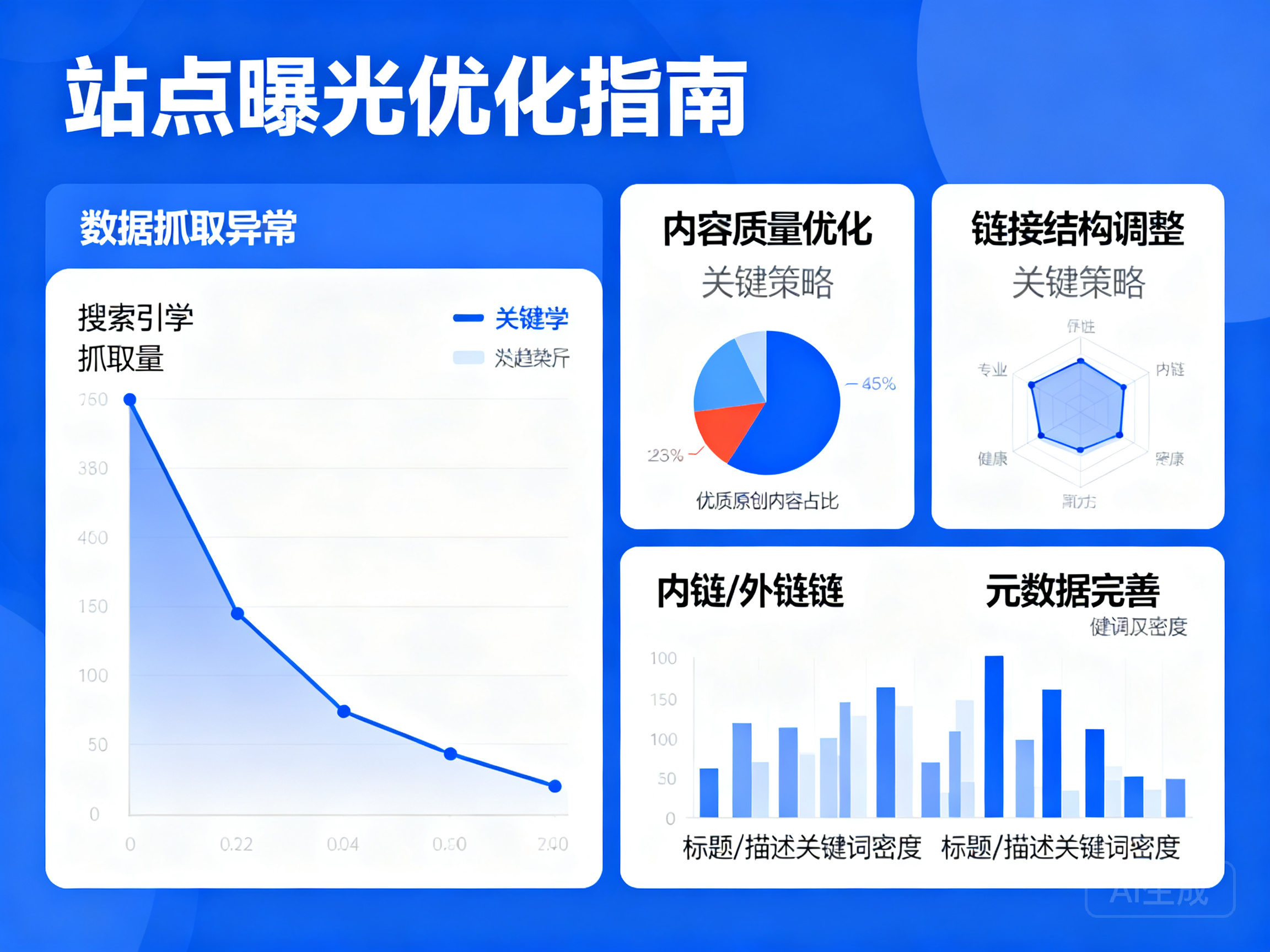 搜索引擎抓取数据走低 站点该如何调整优化提升曝光